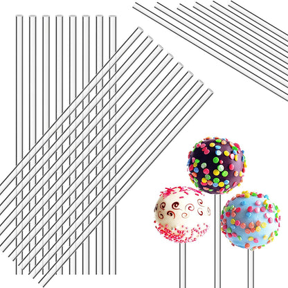 Vicenpal 120 Pcs 12 Inch Clear Acrylic Rods 3mm Diameter Round Acrylic Dowel Rods for DIY Crafts Party Decorations Gardening