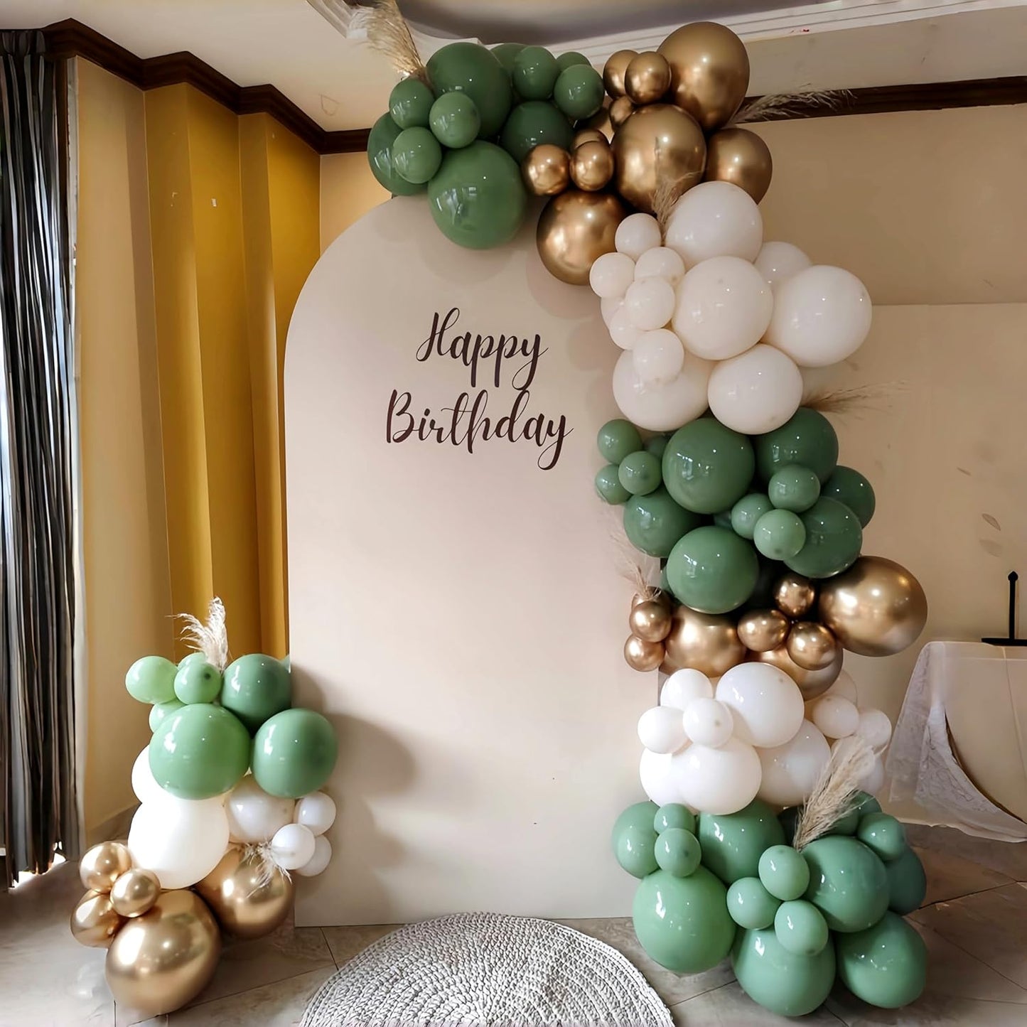 Sage Green and Dusty Pink Balloons, Retro Pink Muted Green White Gold Baby in Bloom Balloons for Girls Women Floral Fairy Wildflower Camping Birthday Woodland Baby Shower Garden Tea Party Decorations
