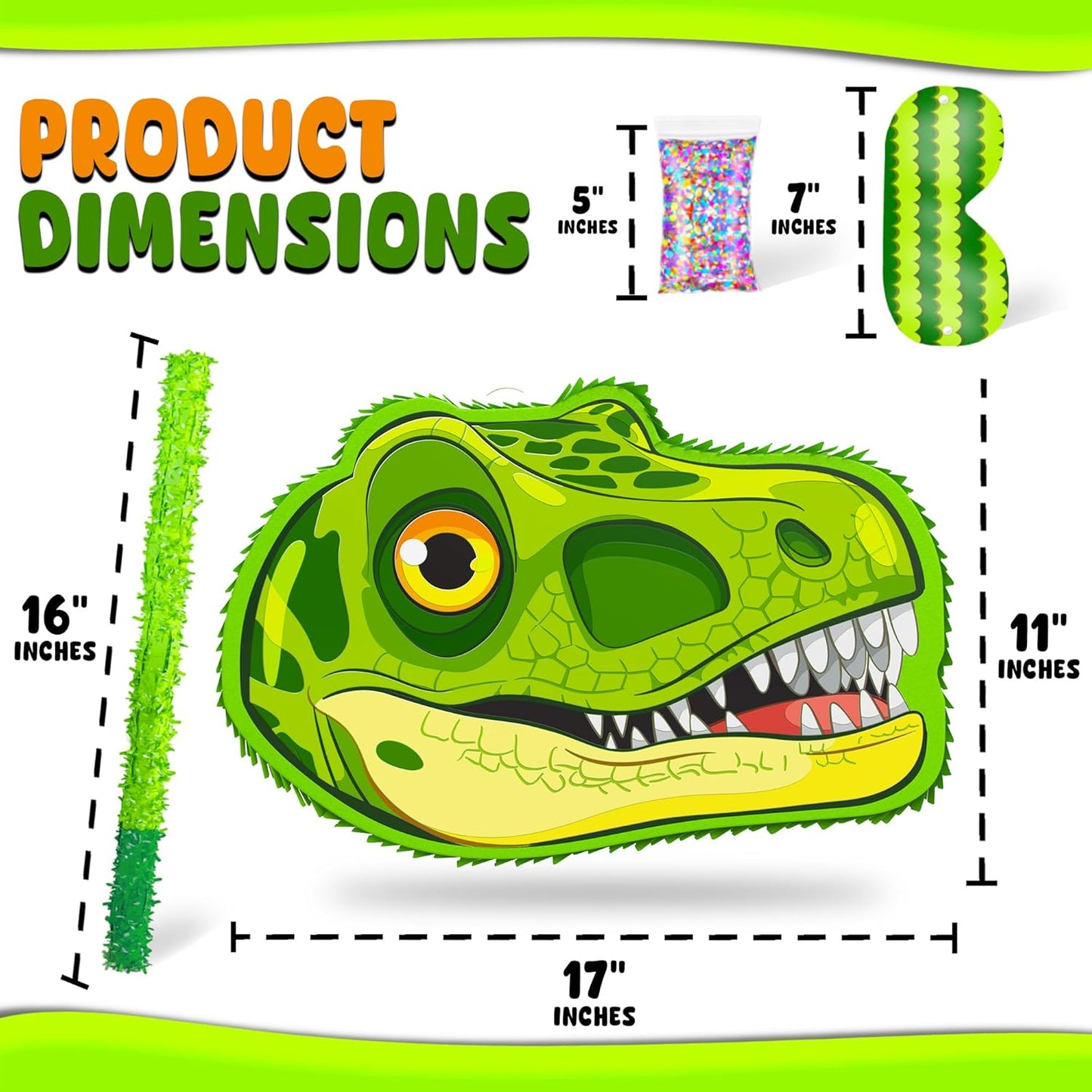 Jergrim Blue Monster Truck Piñata, Small 4 Piece Set, perfect for Kids Birthday Parties, Race Car Party Supplies fits piñata candy and party favors (17”X11”) Durable!