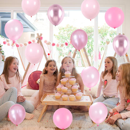 Pink Blue Purple Balloon, 60 Pcs 12 Inches Hot Pink Metallic Purple Teal Yellow Balloons Confetti Balloons for Kids Magic Theme Birthday Decoration Baby Shower Girls Music Party Supplies