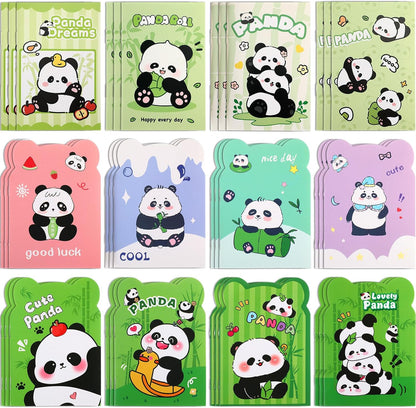 Wovnet 100 Packs Mini Notebooks Party Favors Animal Small Cute Pocketbook Bulk Cartoon Cat Dog Rabbit Bear Monkey Themed for Christmas Gift