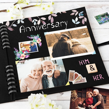 Bstorify Scrapbook Album 60 Pages (8 x 8 Inch) Brown Thick 200gsm Kraft Paper, Photo Album Scrapbook, Memory Book - Ideal for Your Scrapbooking Albums Art & Craft Projects