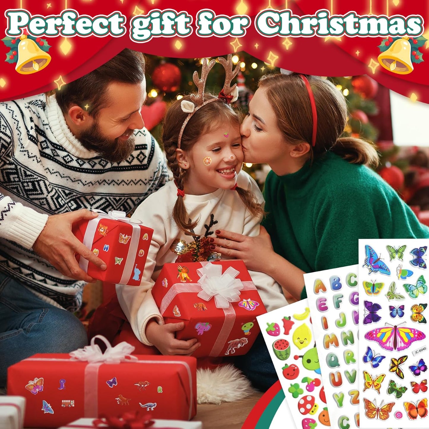3D Stickers for Kids & Toddlers 24 Sheets 550+ Puffy Stickers Variety Pack with Animals, Numbers, Fruits, Fish, Dinosaurs, Cars & More for Scrapbooking, Bullet Journals & Crafts