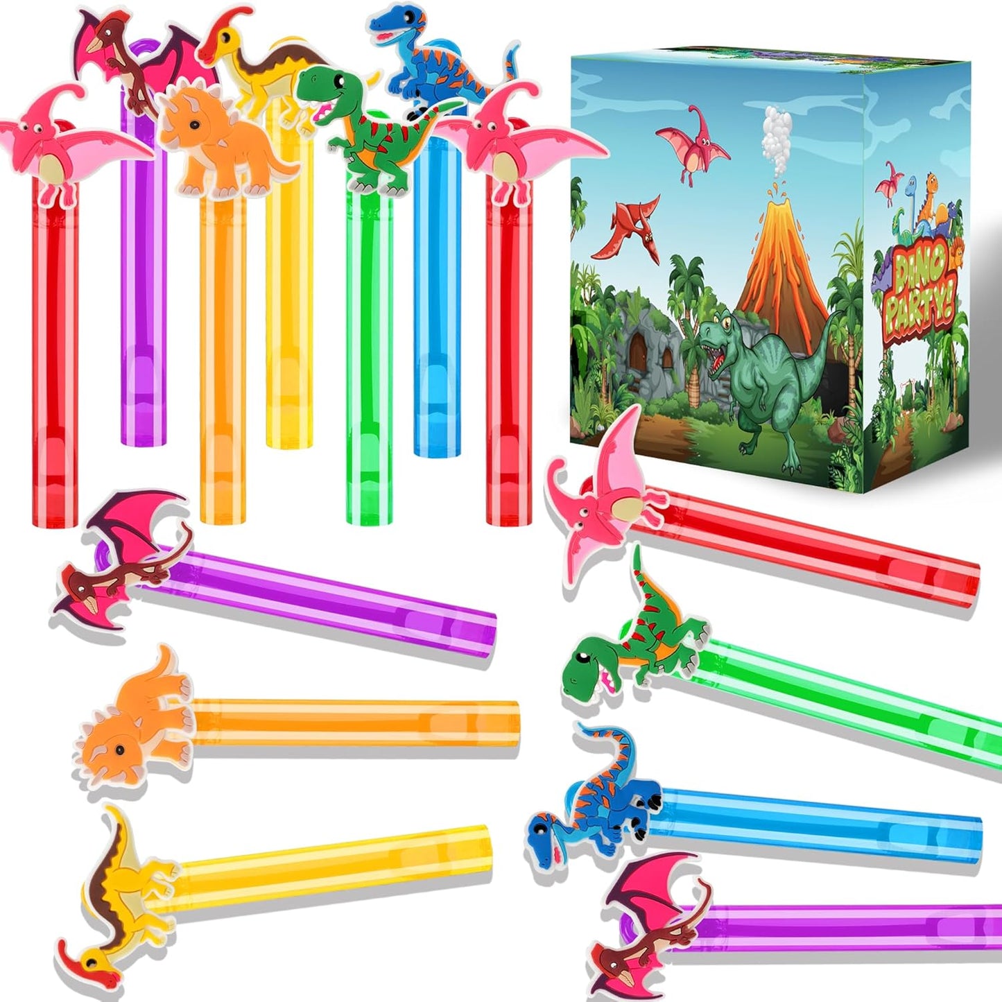 24PCS Animal Bubble Wands for Wild One Birthday Baby Shower Decorations Safari Jungle Theme Party Favors Supplies, Pinata Goodie Bags Filler, Classroom Prizes, Valentines Gifts, Easter Stuffers