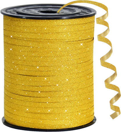 BEISHIDA 500 Yards Red Ribbon Crimped Curling, Balloon String Shiny Metallic Roll for Gift Wrapping Ribbon for Birthday Valentines Day Wedding Mother's Day Party Decorations