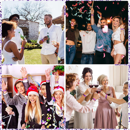 Teling 500 Pack VIP Plastic Wristbands Bracelets Party for Events VIP Custom Wristbands Plastic Bracelets Tear proof Waterproof Wrist Bands Arm Bands for Events Concerts