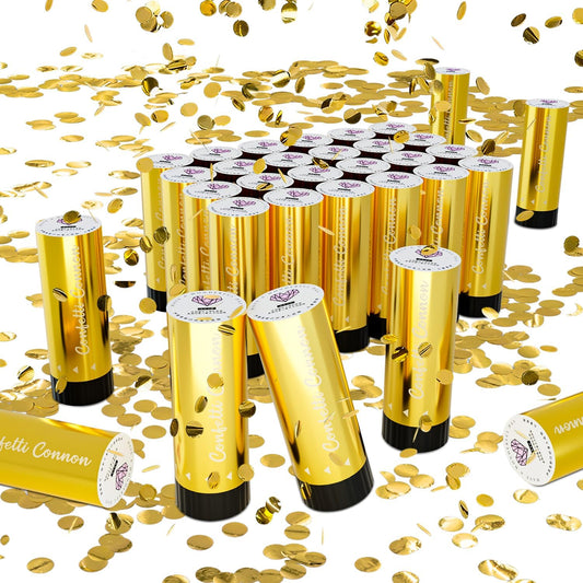 Small Confetti Cannon 24 Pack Mini Confetti Poppers Multicolor Party Poppers Confetti Small Party Confetti for Kids Ideal for Weddings Birthdays Graduations Baby Shower Christmas New Years