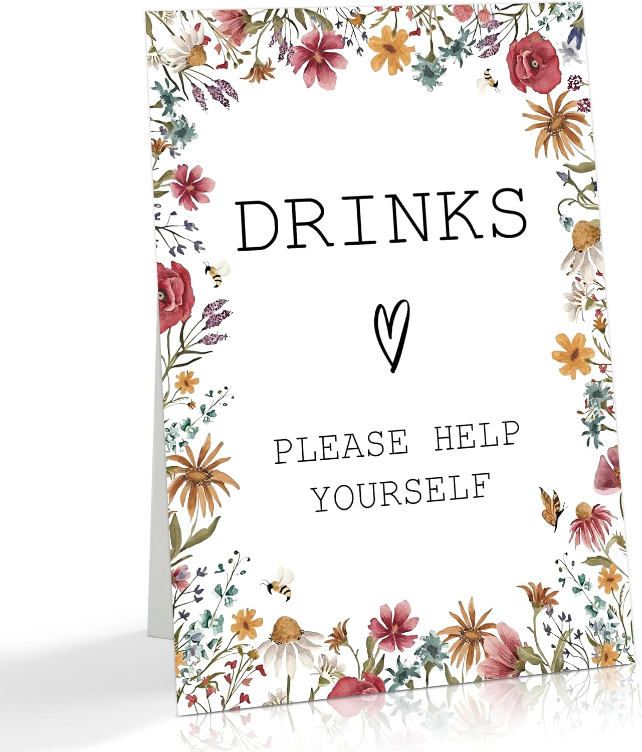Wild Flower Audio Guest Book Sign, Baby in Bloom Love is in Bloom Decorations, Bridal Shower Baby Shower Wedding Signs for Reception, Floral Party Table Decor, 8 x 11 Inch