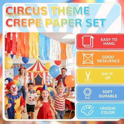 NICROLANDEE 5 Rolls Pastel Crepe Paper Streamers Backdrop Decorations for Easter Decorations, Birthday, Wedding, Garden Party, Bridal Shower, Baby Shower, Spring Home Decor