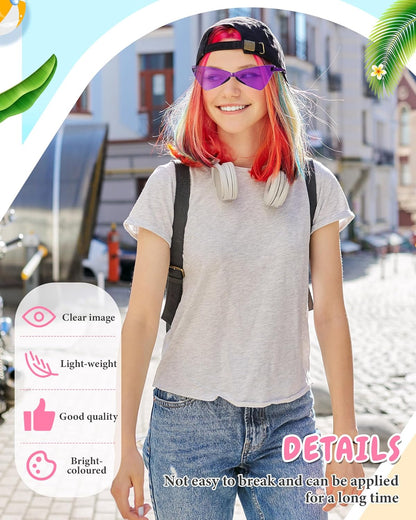 Kanayu 12 Pcs Mixed Style Rimless Sunglasses Retro Party Favors Eyewear for Bachelor Party Photoshoot Costume Accessories