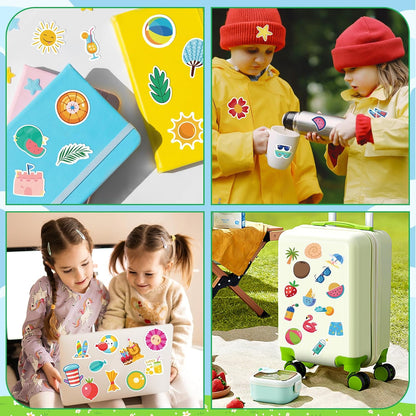 OHOME 100 PCS Water Bottle Stickers for Kids,Cute Animal Aesthetic Sticker Pack - Waterproof Vinyl Kawaii Stickers for Girls Boy Classroom Prizes,Party Favors for Scrapbook, Laptops, Journal,Birthday
