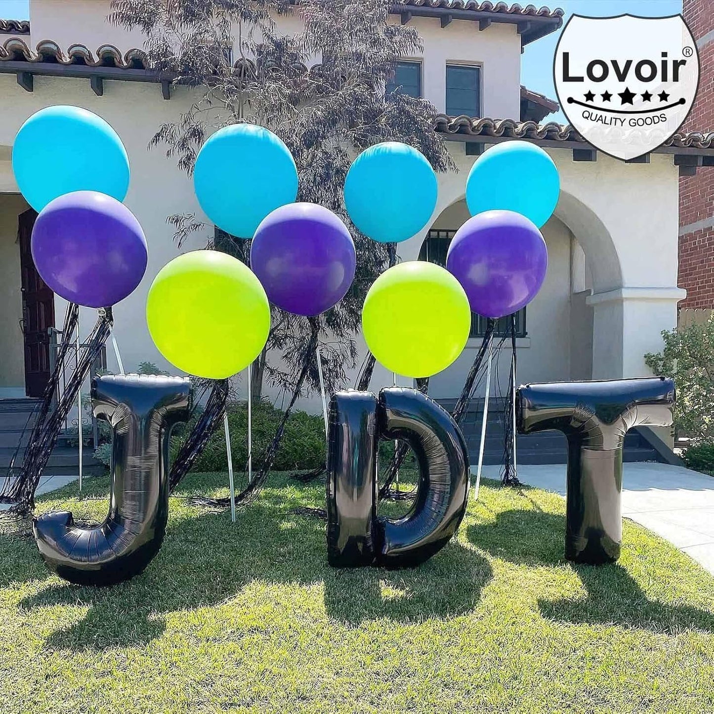 Lovoir 40 Inch Large Black Letter A Balloons Big Size Jumbo Mylar Foil Helium Balloon for Birthday Party Celebration Decorations Alphabet Black A