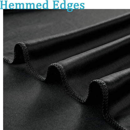 10ftx10ft Black Backdrop Curtains for Weddings Parties, Wrinkle Free 2 Panels Silky Polyester Photo Backdrop Drapes Back Drop Cloth Drapery for Birthday Mother'sDay Photography Background
