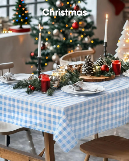 Pureegg Plastic Table Cloth 10 Pack, 54 x 108 Inch Disposable Table Cloths for Party, Picnic and Wedding, Rectangle, White - Colors B