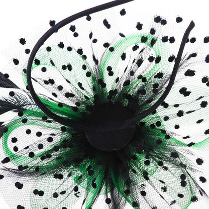 DRESHOW Fascinators Hat Flower Mesh Ribbons Feathers on a Headband and a Clip Tea Party Headwear for Girls and Women - Colors A