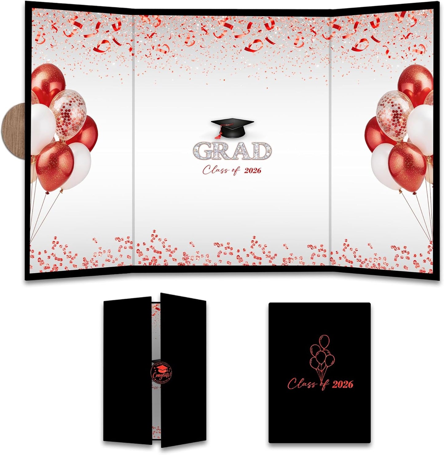 Class of 2026 Graduation Guest Book - 18''x 12'' Minimalist Graduation Signature Book - High School College Guest Book Alternative Signature Board Card - Grad Party Decor & Supplies-A05