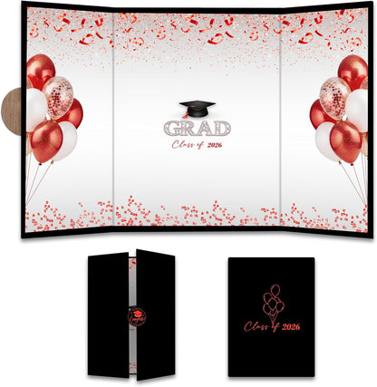 Class of 2026 Graduation Guest Book - 18''x 12'' Minimalist Graduation Signature Book - High School College Guest Book Alternative Signature Board Card - Grad Party Decor & Supplies-A05