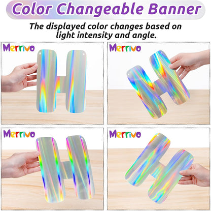 Iridescent Welcome Back We Missed You So Much Banner, Holographic Welcome Back Decorations, Pre-Strung Welcome Home sign for Office Party, Family Gathering, Back to School, Military Homecoming