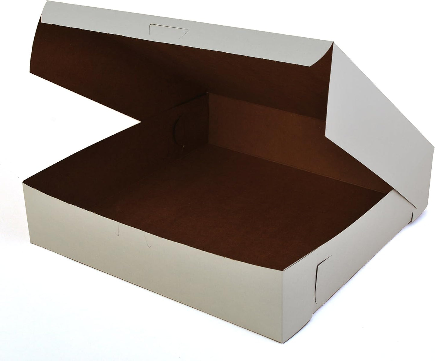Southern Champion Tray 0989 Premium Clay-Coated Kraft Paperboard White Non-Window Lock Corner Bakery Box, 12" Length x 12" Width x 6" Height, White (Case of 50)
