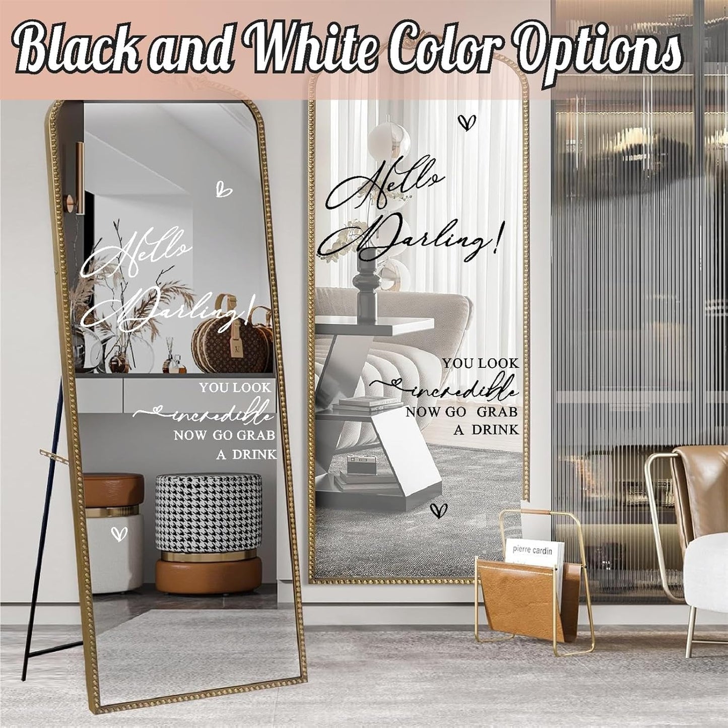 Custom Name Welcome to Our Wedding Signs Personalized Wedding Mirror Decals Selfie Mirror Decal for Wedding Entry Reception Display Golden Date Marriage DIY Vinyl Lettering Welcome Party Decoration