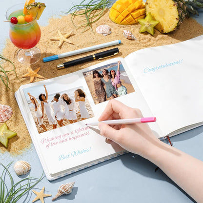 Patelai Bachelorette Party Guest Book with Pen, 8.7 x 7.1 Inches for Bridal Shower Scrapbook Photo Album Signature Memory Keepsake Book Bachelorette Wedding Party Favors, 56 Sheets