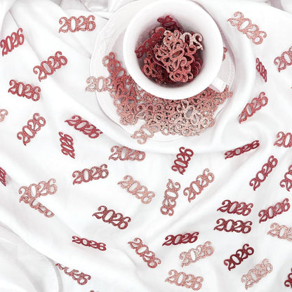 Gold Graduation Confetti Class of 2026, Glitter 2026 Confetti 120pcs for Graduation Party Decorations and New Years Eve Party Supplies 2026.