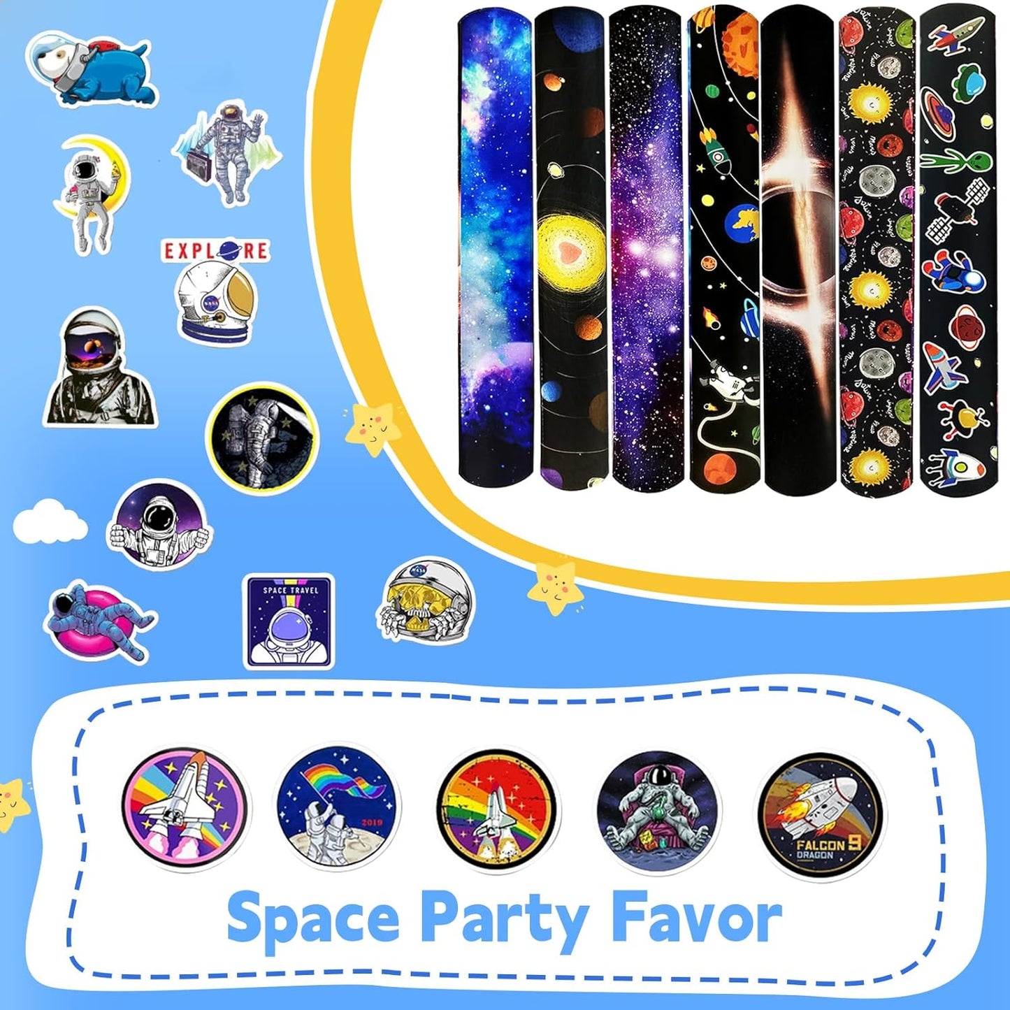 CZWXOXO 74PCS Fruit Slap Bracelets&Stickers Summer Fruit Theme 24PCS Slap Bracelets 50PCS Stickers Party Favors Basket Bag Filler School Prizes Gifts Party Favors Bulk