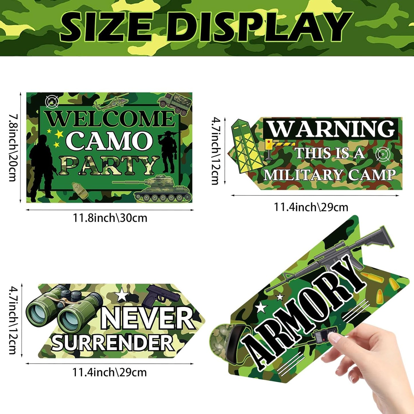 20 Pcs Luau Party Decorations Welcome Sign Summer Hawaiian Directional Signs Tropical Hawaiian Themed Birthday Decorations Luau Tiki Party Supplies with 2 Sheet Letter Stickers