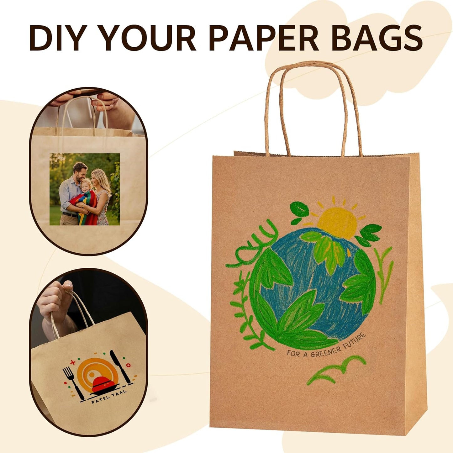 YEEHAW 24 Pack Small Gift Bags 5.8"×3.2"×8.25" Kraft Paper Bags with Handles, Party Favor Bags Bulk for Kids Birthday, Baby Shower, Crafts, Wedding, Party (6 Colors)