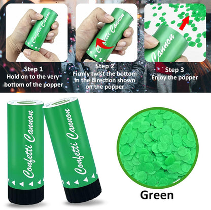 Confetti Poppers Cannons for Wedding Birthday Graduation Baby Shower Anniversary Christmas New Year's Kids Fun Party Supplies Decorations and Favors (Gold)
