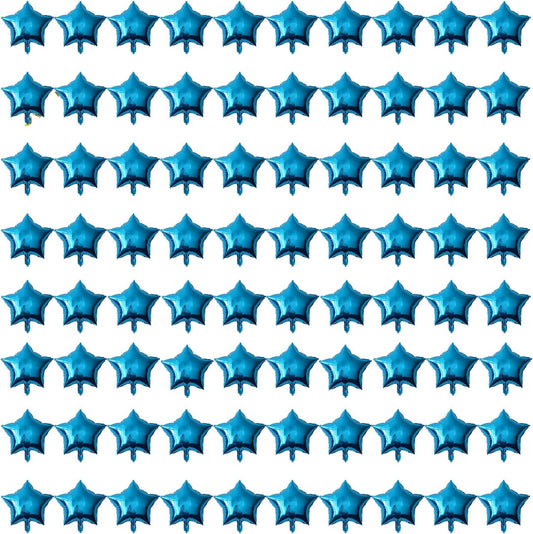 5 Inch Star Shape Foil Balloon 80pcs Mini Mylar Helium Balloons Rainbow Star Balloons for Birthday Party Wedding Party Decoration. （cannot float）