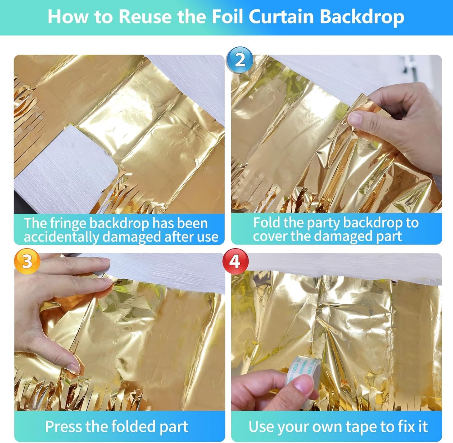 2 Pack Foil Curtain Backdrop Curtains Silver Tinsel Door Streamers Birthday Party Decorations Photo Booth Props for Disco Party Graduation Wedding Baby Shower Bachelorette Christmas Gender Reveal