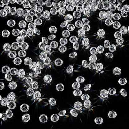 FUTUREPLUSX 10000PCS Fake Diamonds, 4.5mm Mini Clear Diamonds Decoration Acrylic Crystal Vase Fillers Table Scatter Confetti Gems for Wedding Bridal Shower Birthdays Graduation Party Home Decor