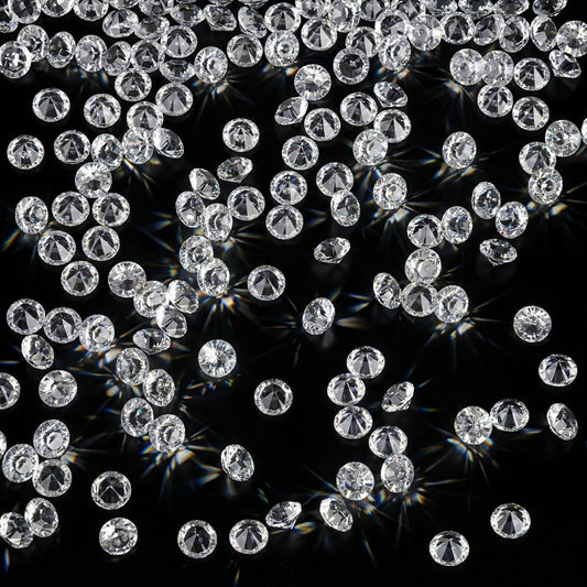 FUTUREPLUSX 10000PCS Fake Diamonds, 4.5mm Mini Clear Diamonds Decoration Acrylic Crystal Vase Fillers Table Scatter Confetti Gems for Wedding Bridal Shower Birthdays Graduation Party Home Decor