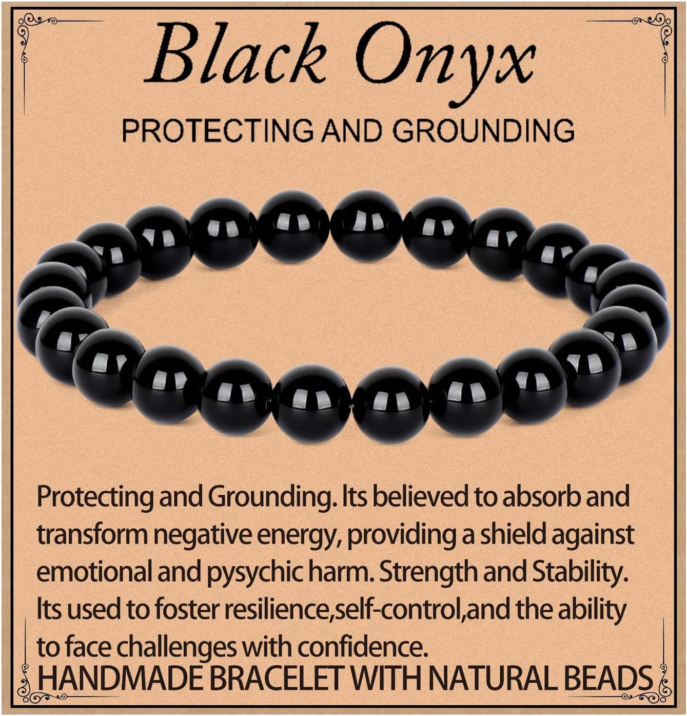 LPBeads Handmade Natural Gemstone Stretch Elastic Bracelet Healing Crystal Round Stone Beads Jewelry Gifts for Women Men