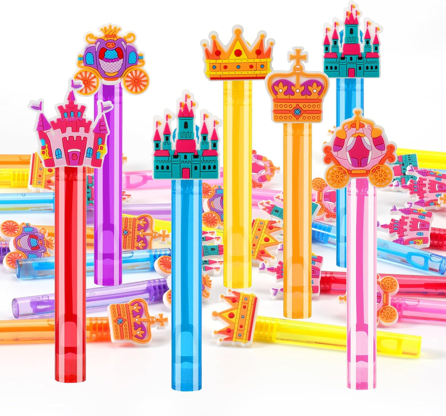 24PCS Animal Bubble Wands for Wild One Birthday Baby Shower Decorations Safari Jungle Theme Party Favors Supplies, Pinata Goodie Bags Filler, Classroom Prizes, Valentines Gifts, Easter Stuffers