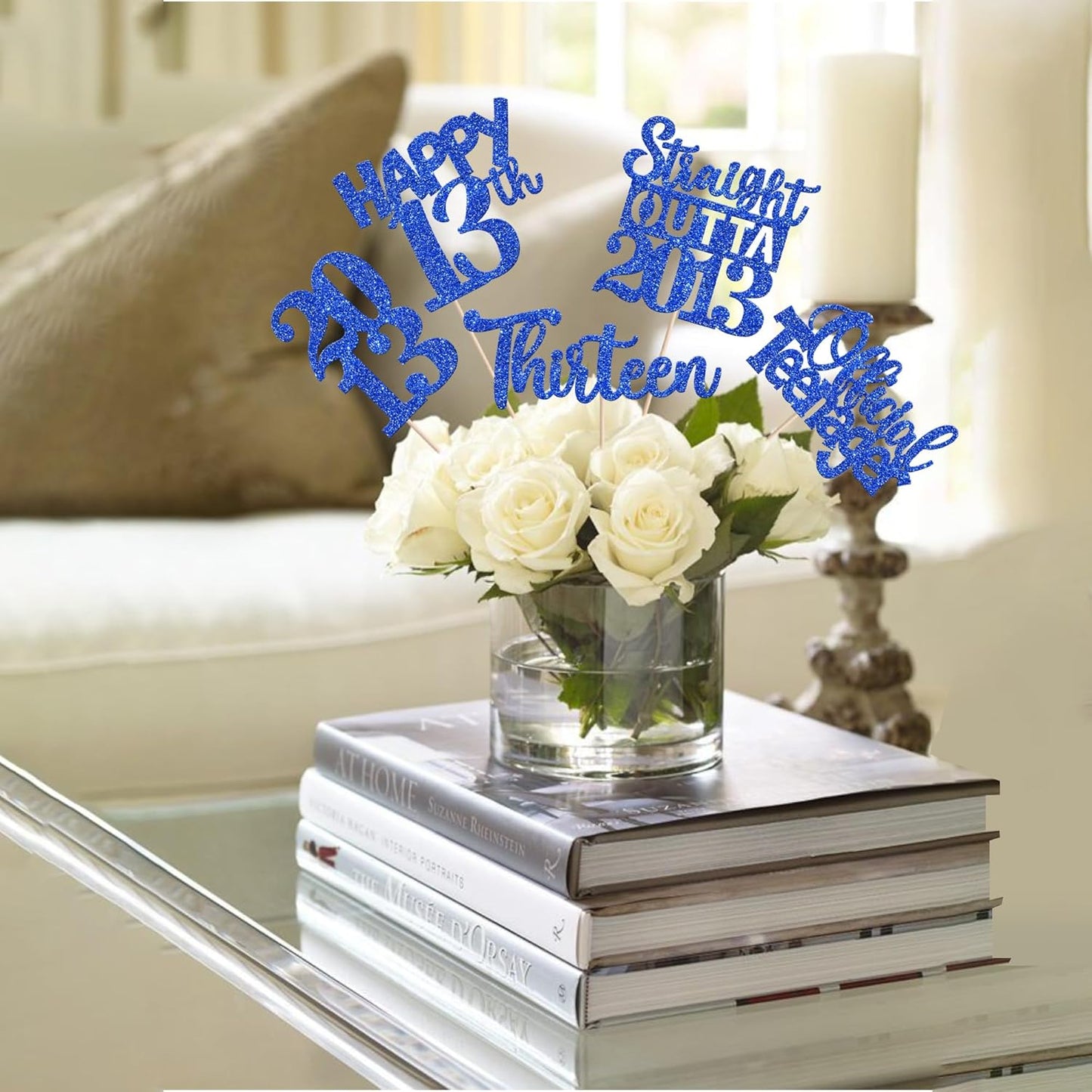 15 PCS 50th Birthday Centerpiece Sticks Fifty Happy 50th Straight Outta 1976 Table Flower Centerpieces Sticks Cheers to 50 Floral Decorations for 50th Birthday Party Centerpieces Supplies Black