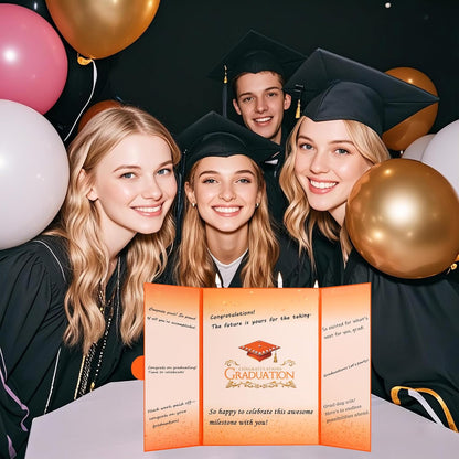 Graduation Guest Book 2026 Graduation Party Decorations Class of 2026 Graduation Sign in Book Signature Board Keepsake Grad Party Supplies College High School Graduation Gift Card Book (Blue)