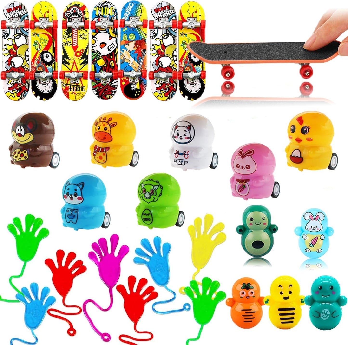 134 Pcs Pop Party Favors for Kids Easter Basket Egg Fillers, Fidget Treasure Box Toys, Classroom Prizes, Pinata Filler Goodie Bag Stuffers,Treasure Chest, Carnival Prize Box Bulk Toys for Boys Girls
