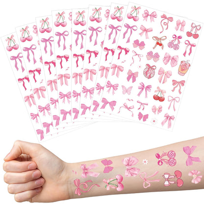 Gymnastic Temporary Tattoos Stickers - 200+ Sport Tattoo for Birthday Party Decorations, Dance Favors Supplies for Girls Boys, School Class Prize(8 Sheets)
