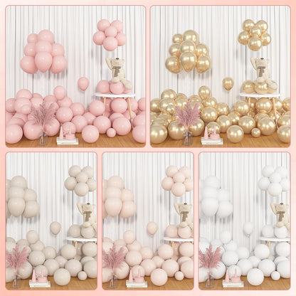 Amandir 153pcs Pink Purple Balloon Garland Arch Kit, Different Sizes 18 12 10 5 inch Pink Purple Red Latex Metallic Confetti Purple Balloons for Girl Women Birthday Bridal Baby Shower Party Decoration