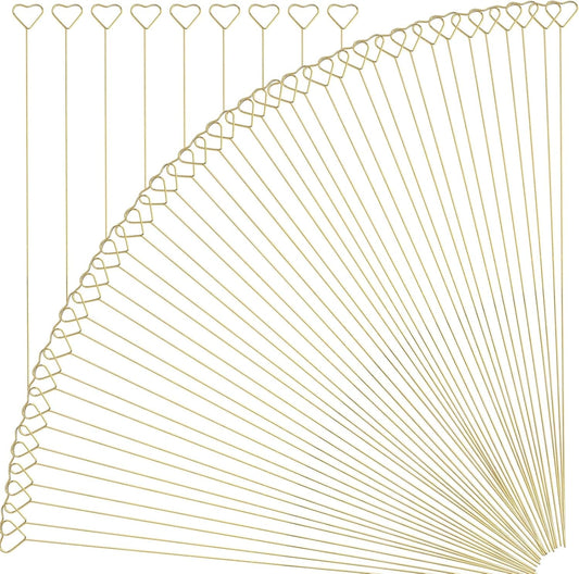 40Pcs Floral Card Holder Picks, Photo Holders for Centerpieces, Metal Floral Place Gift Card Holder for Tables, 12 Inch Suitable for DIY Holder Cake Topper, Sticks for Flower Bouquet