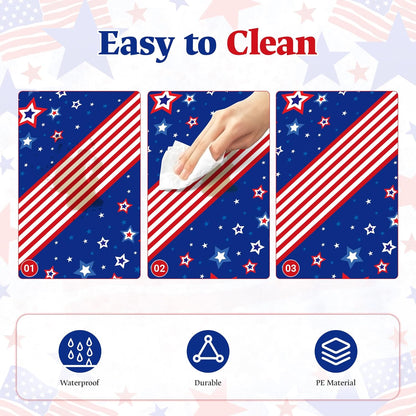 Childom 1 Pack Fourth of July Coloring Tablecloth for Kids,4th of July Crafts for Kids 30"x72" Giant Coloring Poster Table Cloth,Large Paper Poster Crafts Party Activities,4th of July Paper Tablecloth