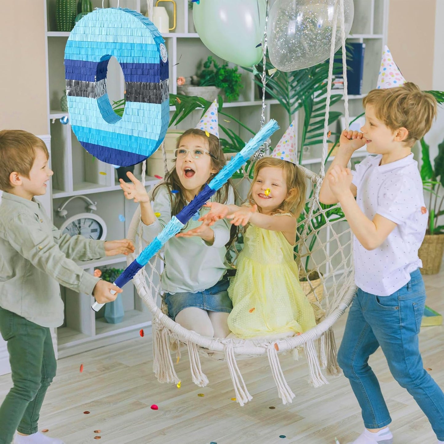 PCFING 30 Inch Piñata Stick Kit Blue Very Sturdy Will Not Break, Suitable for Boys Girls Adults Can Have Fun at Any Party