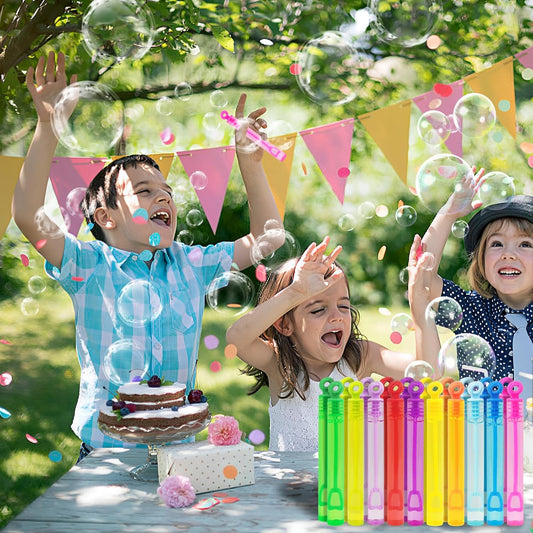 Bubbles Party Favors,20 Pack Mini Bubble Wand Bulk 10 Colors for Kids,As Goodie Bags Filler,Small Carnival Pinata Birthday Favors, Classroom School Reward,Summer Outdoor Toys,Small Toy Gift ﻿