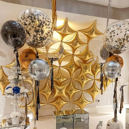 HILAVO Crown Balloons, Large Gold Foil Crown Balloons Gold Crowns Decoration for King and Queen Party Royalty Birthday Wedding Party Baby Shower Decorations Supplies