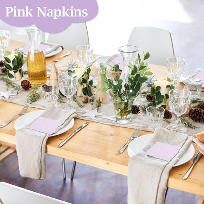 100 Pcs Cocktail Napkins, 2-Ply 5 x 5 Inches Disposable Scalloped Napkins, Thick Premium Dessert Napkins for Party, Wedding, Dinner, Birthday, Anniversary, Festival (Sage Green)