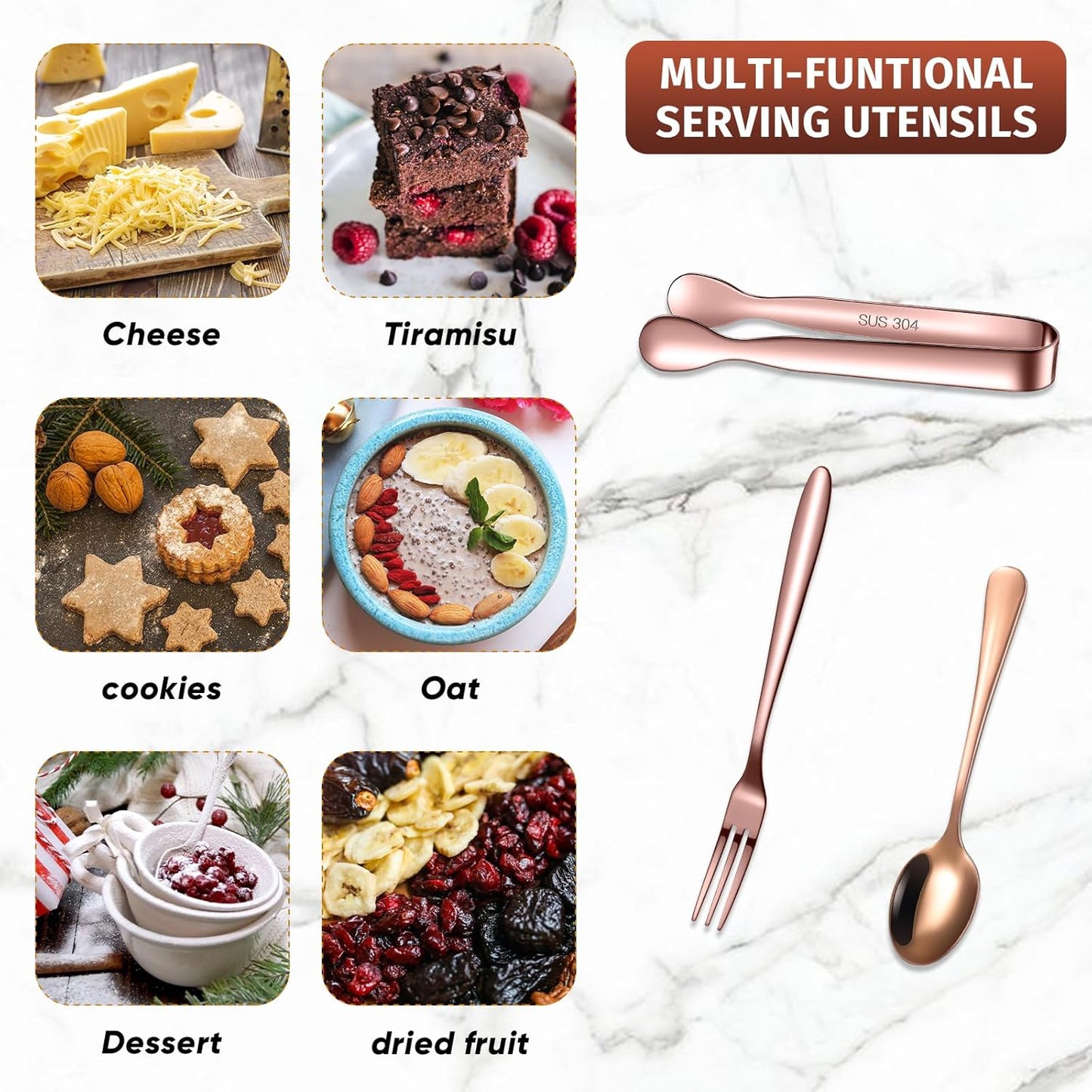 Cunhill 24 Pcs Charcuterie Accessories Mini Cocktail Tongs Small Serving Spoons and Appetizer Forks Stainless Steel Tongs Charcuterie Utensils for Valentine Party Supplies(Vivid Sharp Spoon,Silver)