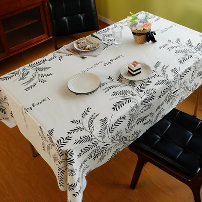 Rectangle Table Cloth,100% Waterproof Tablecloth Oil Proof Spill Proof Vinyl Table Cloth, Wipe Clean Plastic Table Cover for Dining, Camping, Indoor and Outdoor 52" x 70",Leaves