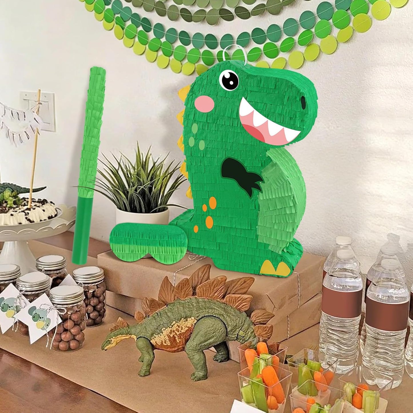 Hooqict Mexican Pinata with Blindfold and Bat Stick Party Pinata for Fiesta Carnival Cinco de Mayo Decorations Kids Adults Mexican Party Games Birthday Party Supplies
